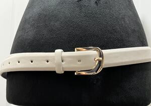 Jasgood Women’s Leather Belt Gold Soft light beige new! 41” XL